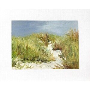 8x10 Original Oil Landscape Painting Moody Impressionist Dune Coastal Art Signed